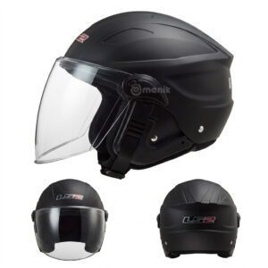 LS2 Unisex half helmet (mat black)